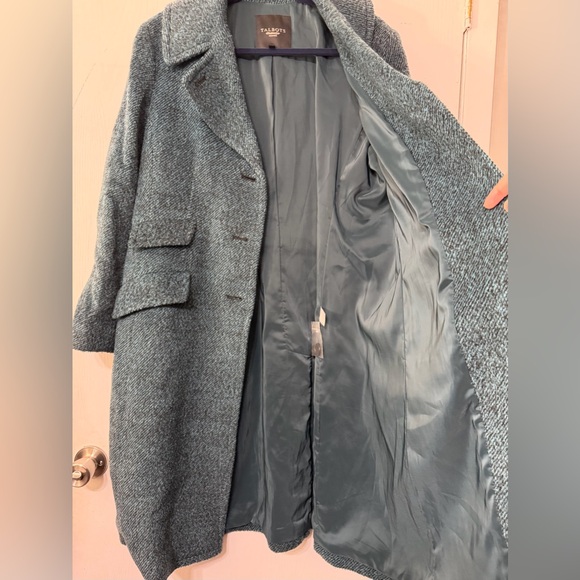 Talbots Wool Blend Pea Coat Jacket Petite Coat Teal - Picture 9 of 11